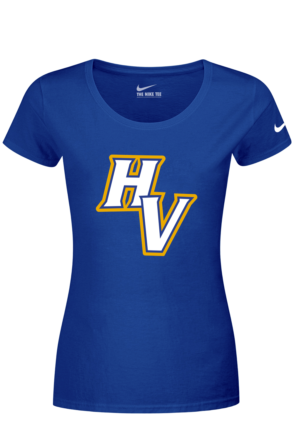 Hopkins High School Football DTF Nike Ladies Dri-FIT Cotton/Poly Scoop Neck Tee