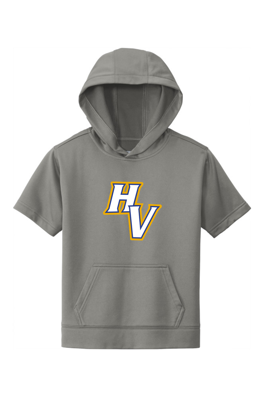 Hopkins High School Football DTF Youth Fleece Short Sleeve Hooded Pullover