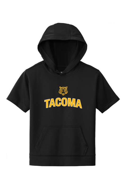 Tacoma Tigers Basketball DTF Youth Fleece Short Sleeve Hooded Pullover