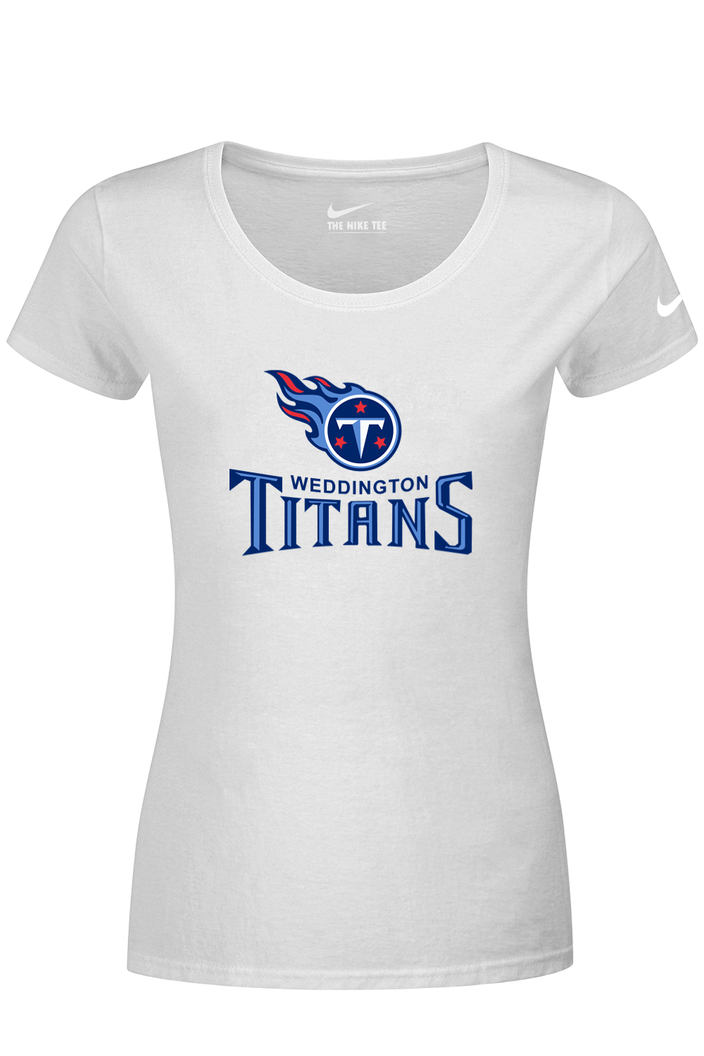 Weddington Titans Football DTF Nike Ladies Dri-FIT Cotton/Poly Scoop Neck Tee
