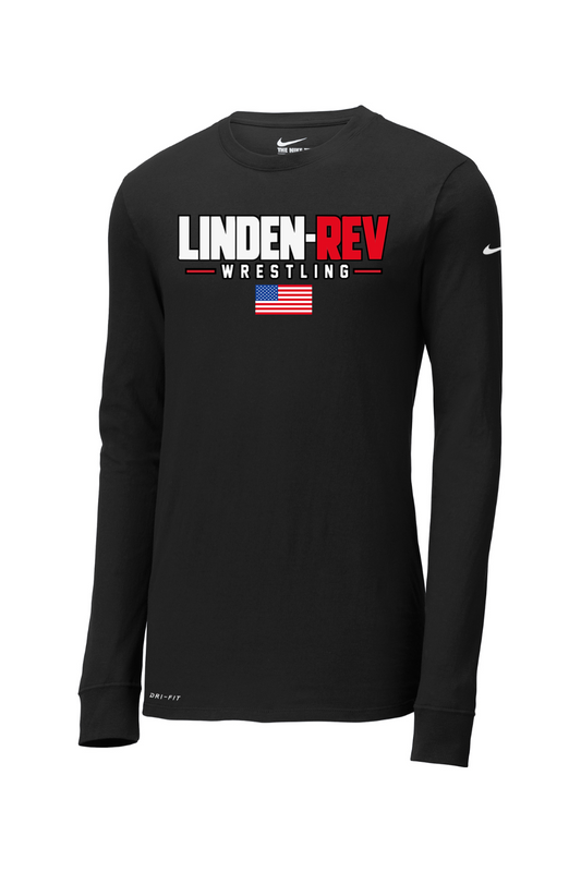 Linden Rev Wrestling DTF Nike Dri-FIT Cotton/Poly Long Sleeve Tee