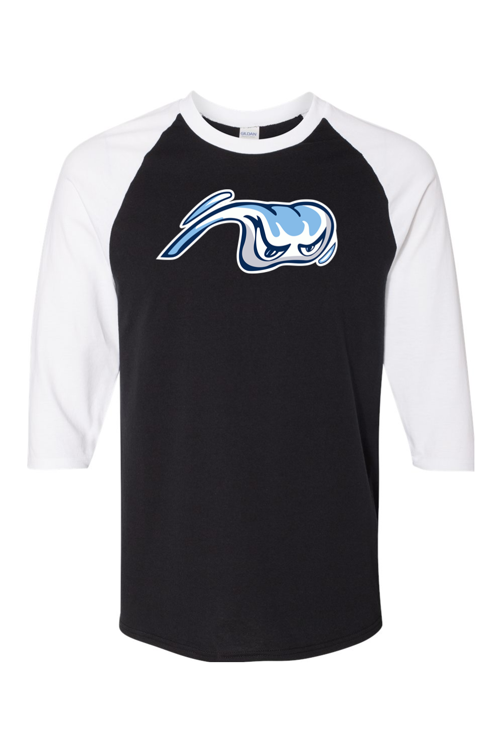 Whitecaps Baseball Heavy Cotton Raglan Three-Quarter Sleeve T-Shirt