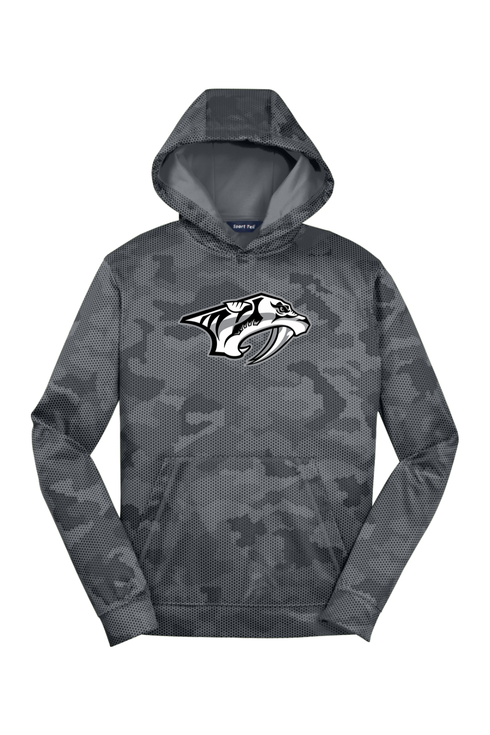 Plymouth Wrestling Youth Sport-Wick CamoHex Fleece Hooded Pullover