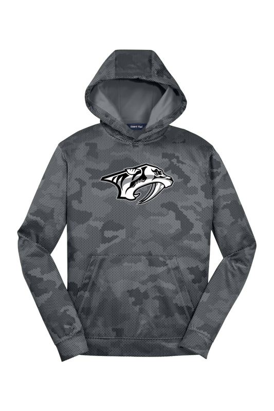 Plymouth Wrestling Youth Sport-Wick CamoHex Fleece Hooded Pullover