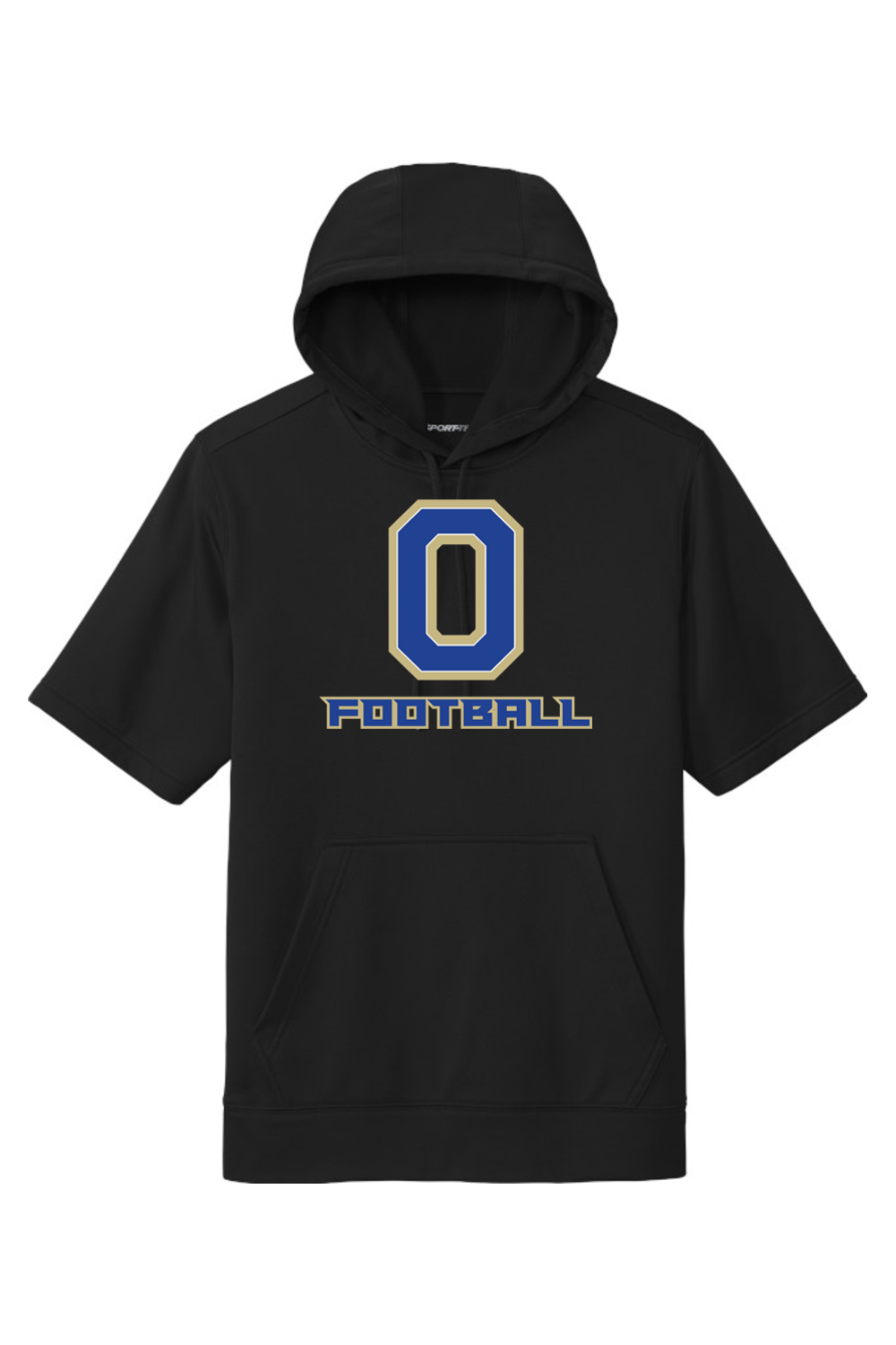 Onekama Portagers Football Fleece Short Sleeve Hooded Pullover