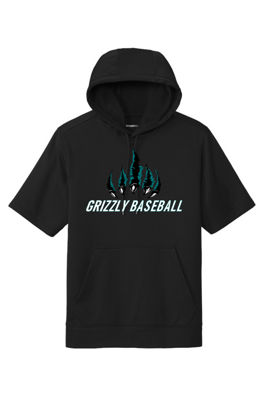 Grizzly's Baseball Fleece Short Sleeve Hooded Pullover