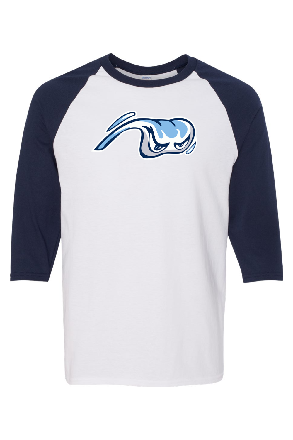 Whitecaps Baseball Heavy Cotton Raglan Three-Quarter Sleeve T-Shirt