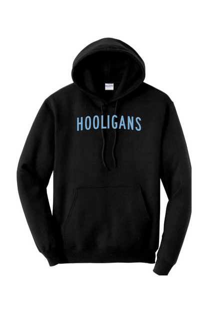 Hooligans Baseball Heavy Blend Hooded Sweatshirt Shoulder Logo