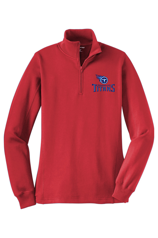 Weddington Titans Football DTF Ladies 1/4-Zip Sweatshirt