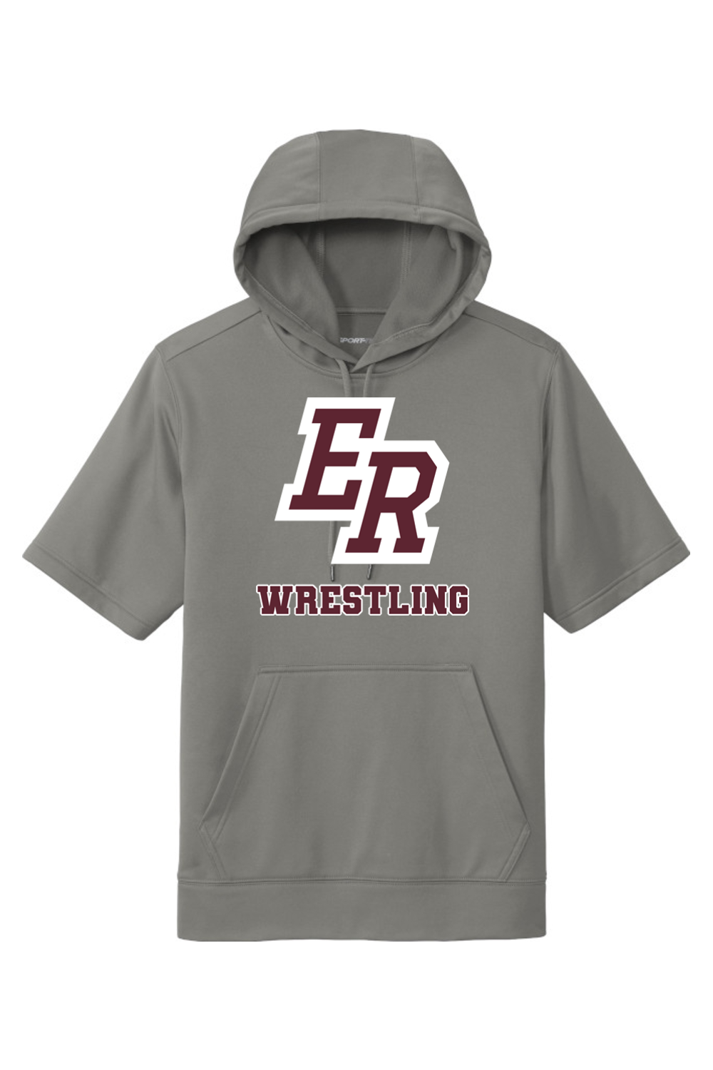 Eaton Rapids Wrestling DTF Sport-Wick Fleece Short Sleeve Hooded Pullover