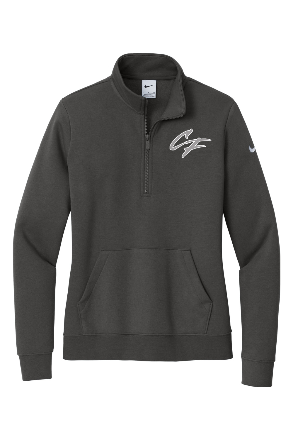 CF Scouts Baseball DTF Nike Ladies Club Fleece Sleeve Swoosh 1/2-Zip