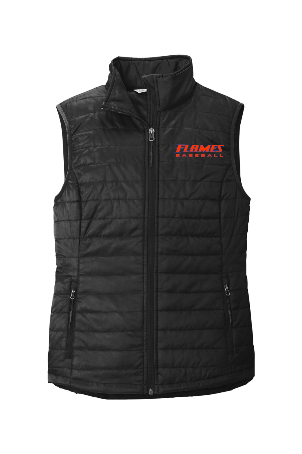 Flames MI Baseball DTF Port Authority Ladies Packable Puffy Vest
