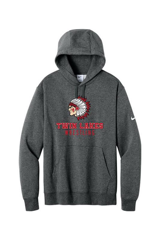 Twin Lakes Wrestling DTF Nike Club Fleece Sleeve Swoosh Pullover Hoodie