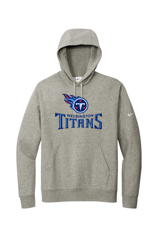 Weddington Titans Football DTF Nike Club Fleece Sleeve Swoosh Pullover Hoodie