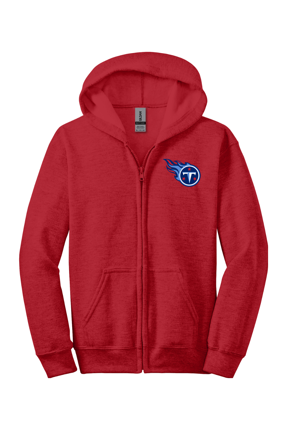 Weddington Titans Football DTF Youth Heavy Blend Full-Zip Hooded Sweatshirt