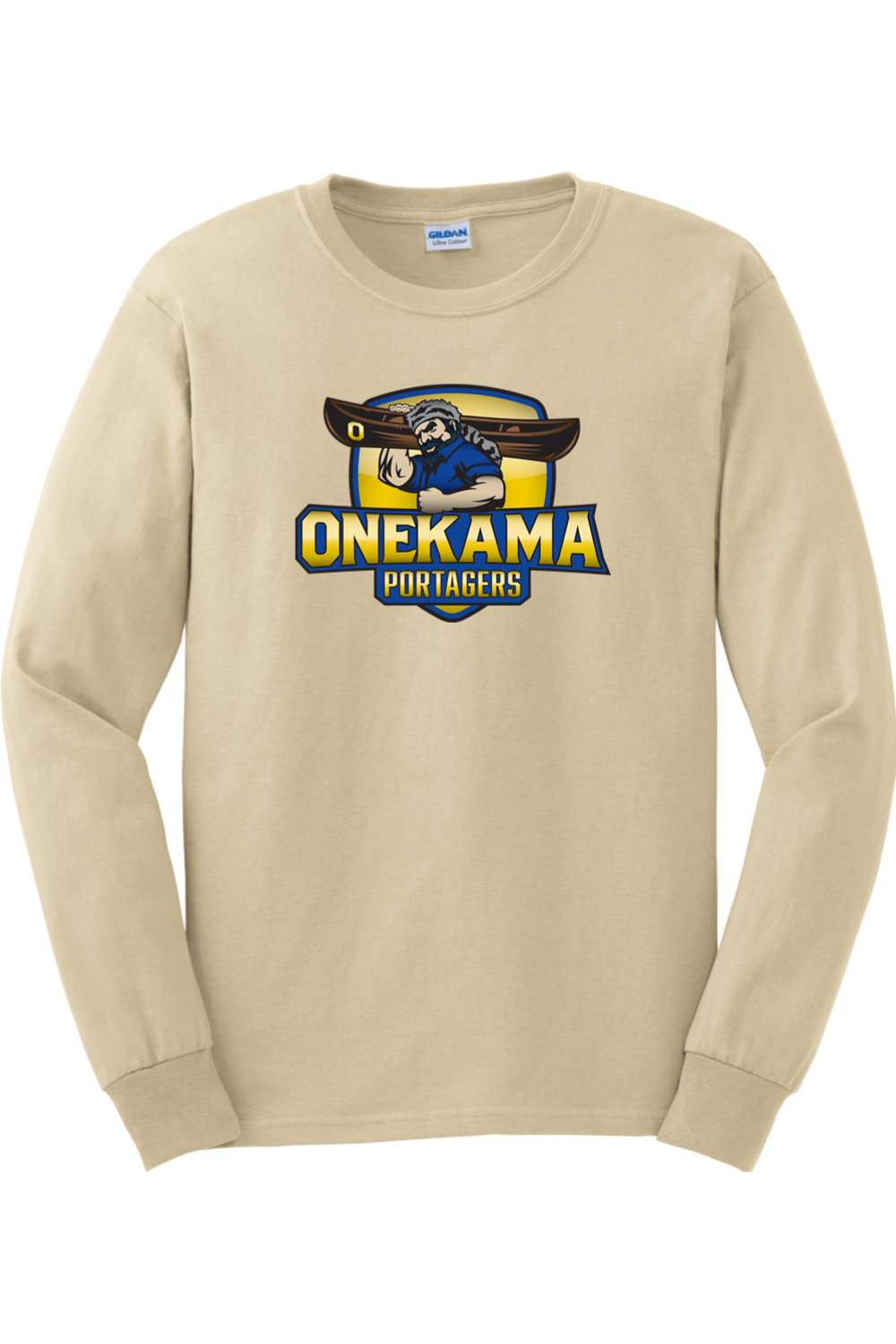 Onekama Portagers Football Cotton Long Sleeve T-Shirt