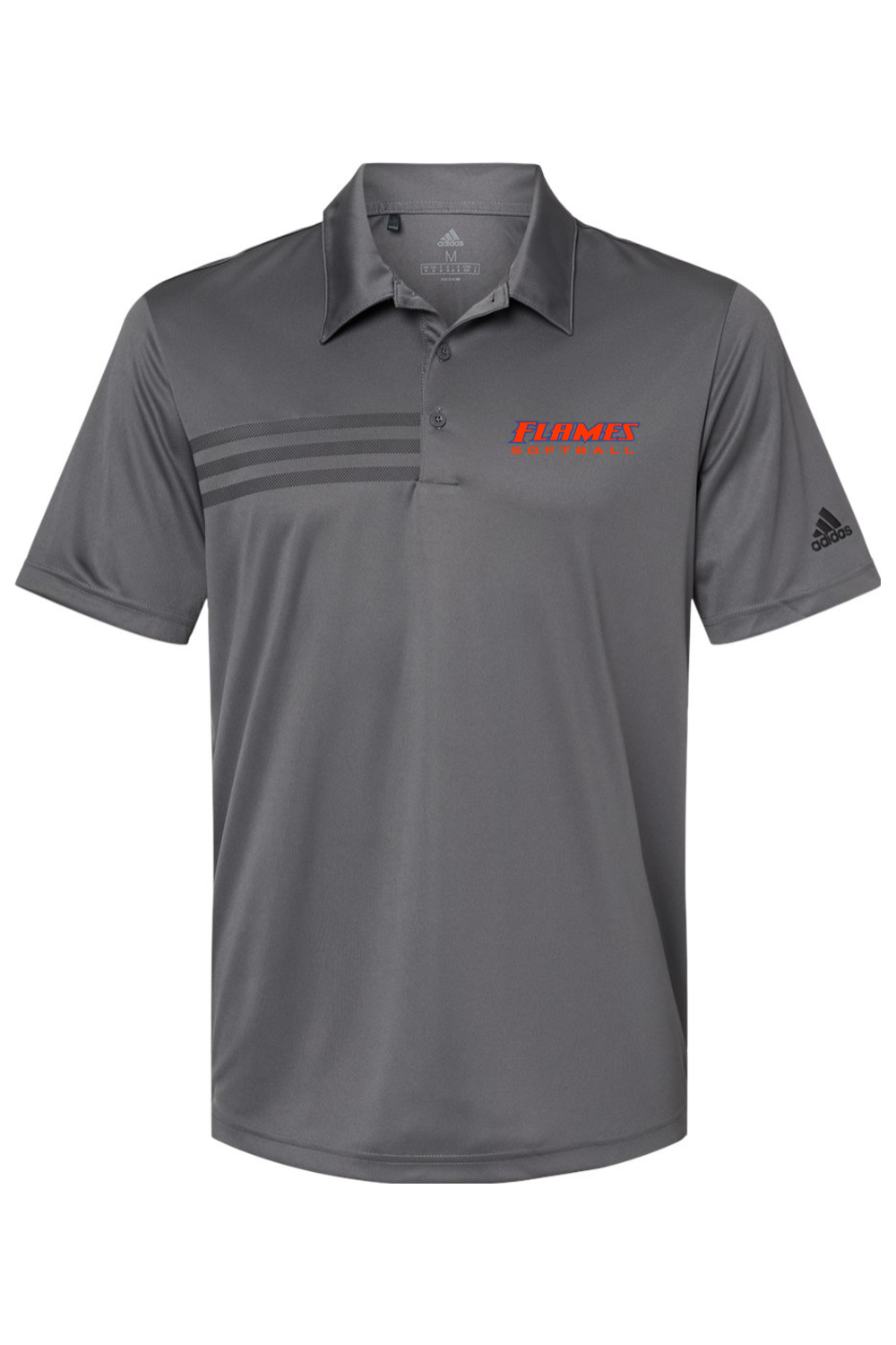 Flames MI Softball DTF Adidas 3-Stripes Chest Sport Shirt
