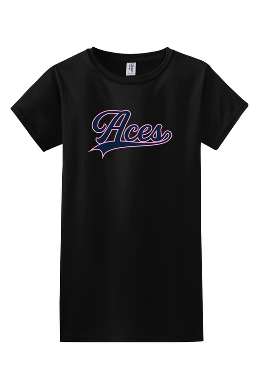 Aces Baseball Softstyle Ladies' T-Shirt