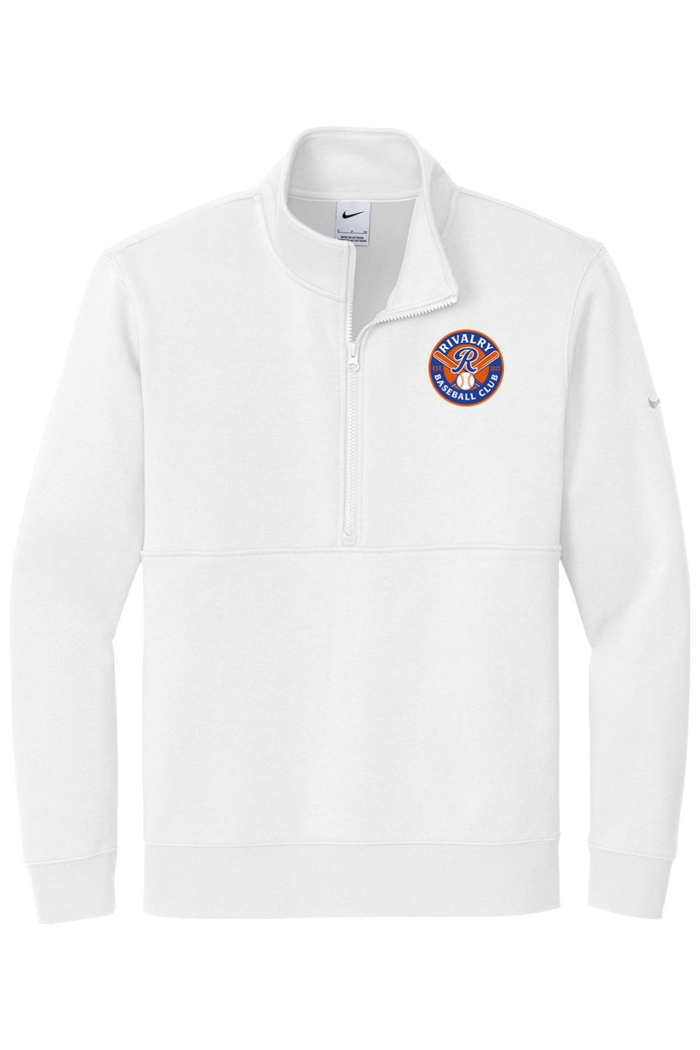 Rivalry Baseball DTF Nike Club Fleece Sleeve Swoosh 1/2-Zip