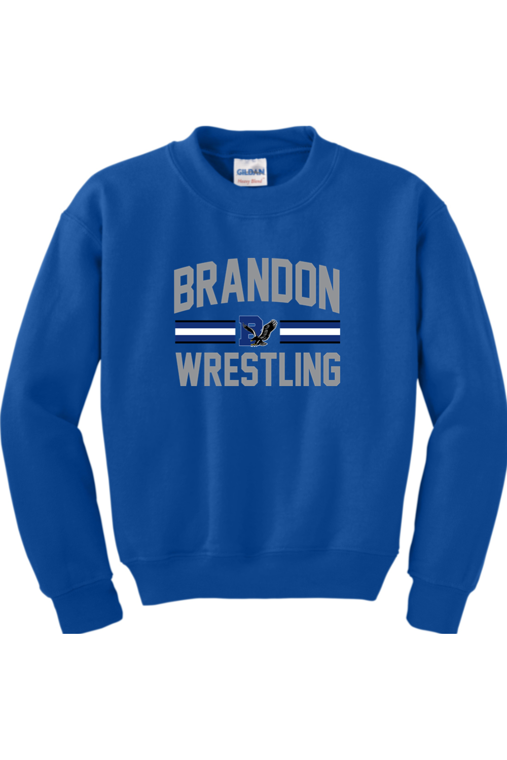 Brandon MS Wrestling DTF Youth Heavy Blend Crewneck Sweatshirt