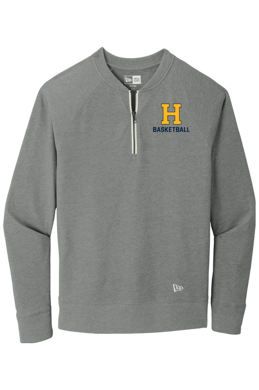 Hartland Basketball Sueded Cotton Blend 1/4-Zip Pullover