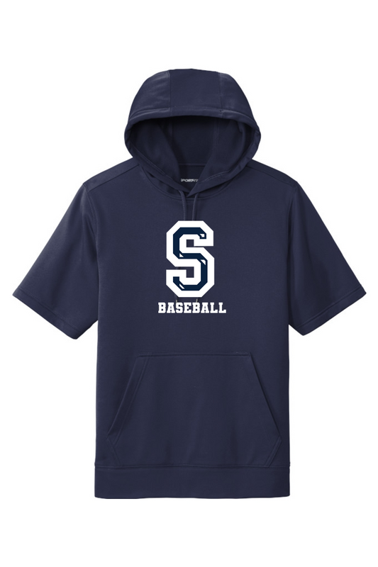 Sluggers Baseball Fleece Short Sleeve Hooded Pullover