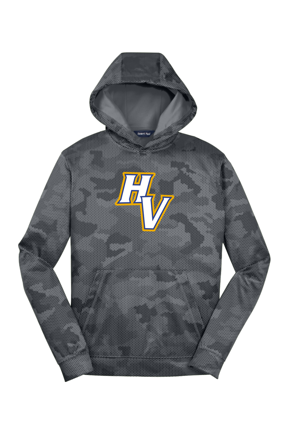Hopkins High School Football DTF Youth CamoHex Fleece Hooded Pullover