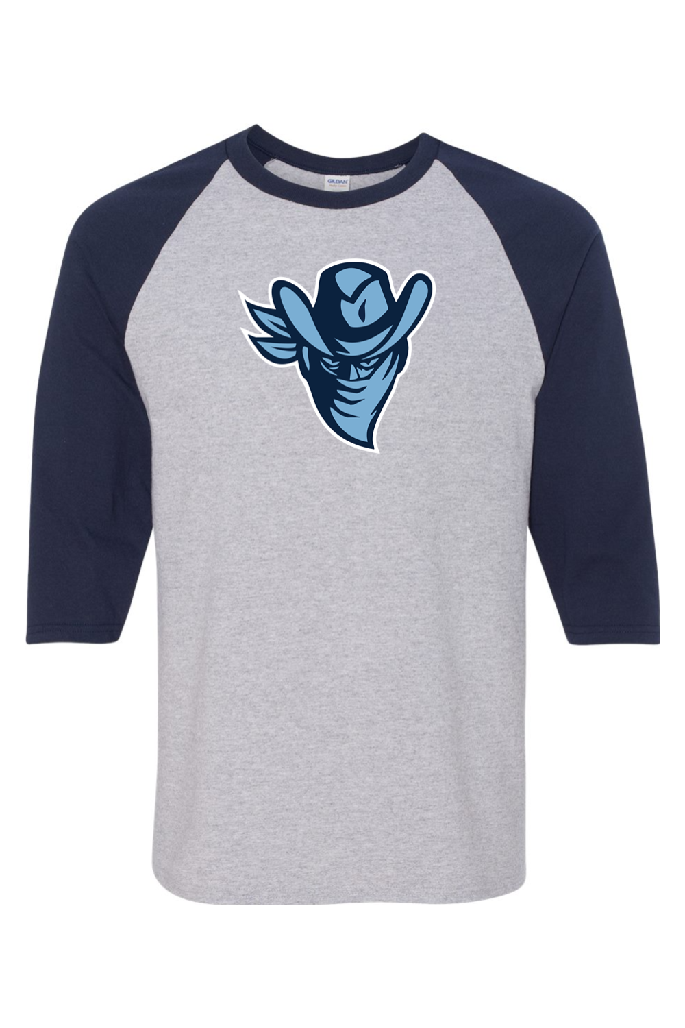 Outlaws Baseball Heavy Cotton Raglan Three-Quarter Sleeve T-Shirt