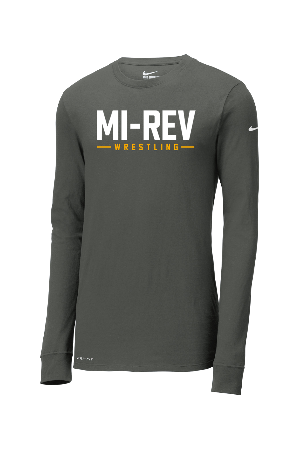 MI-REV Wrestling DTF Nike Dri-FIT Cotton/Poly Long Sleeve Tee