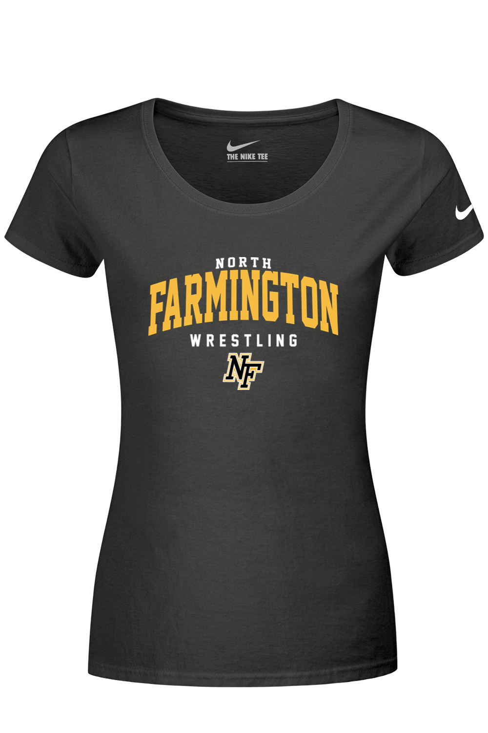 North Farmington Wrestling DTF Nike Ladies Dri-FIT Cotton/Poly Scoop Neck Tee