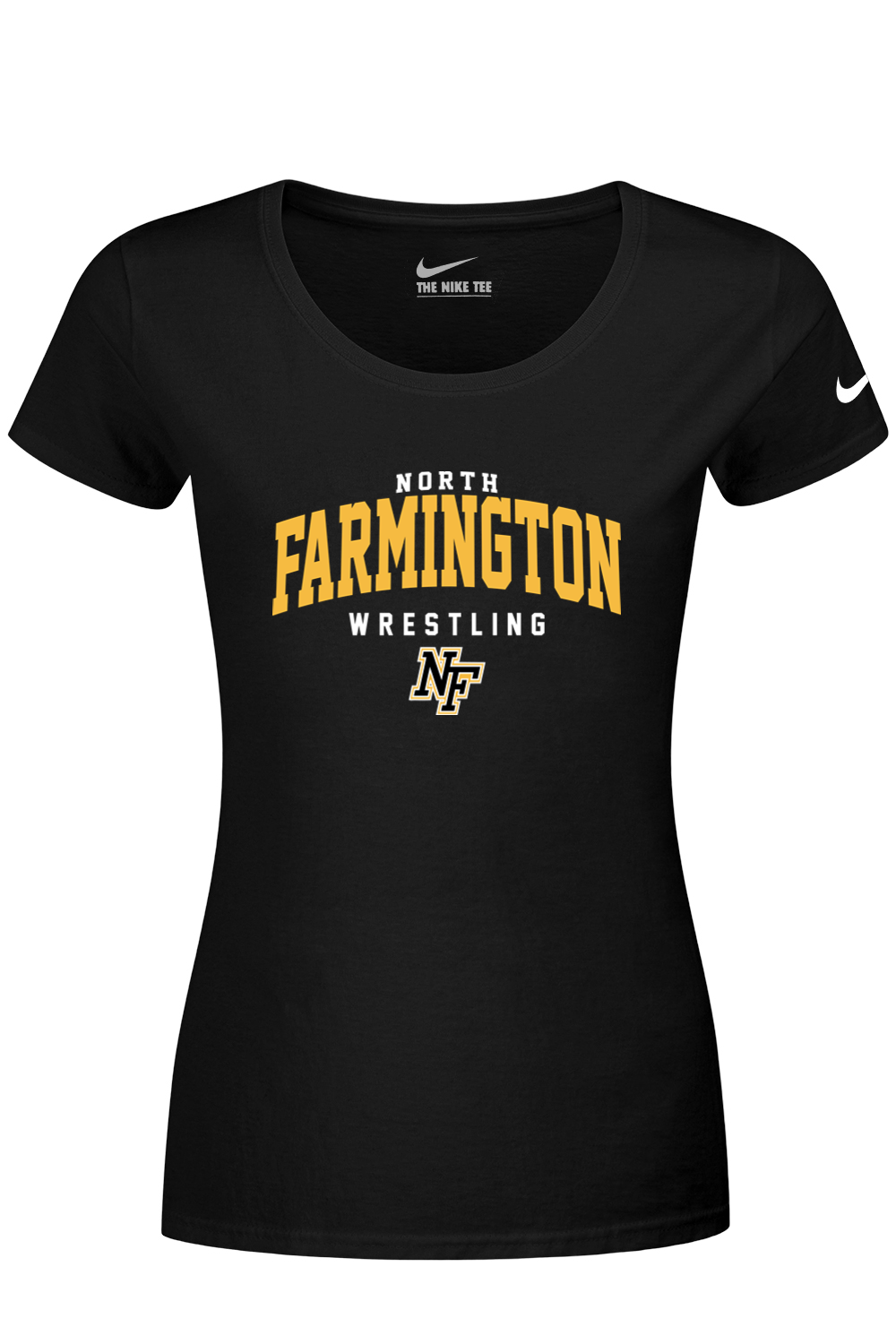 North Farmington Wrestling DTF Nike Ladies Dri-FIT Cotton/Poly Scoop Neck Tee