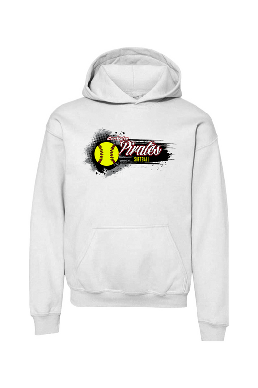 Cardington Pirates Softball DTF Youth Heavy Blend Hooded Sweatshirt