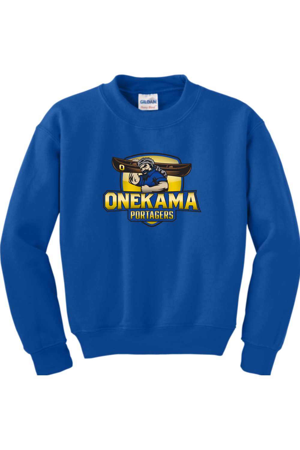 Onekama Portagers Football Youth Heavy Blend Crewneck Sweatshirt