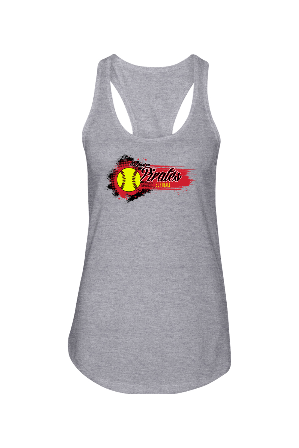 Cardington Pirates Softball DTF Ladies Racerback Tank