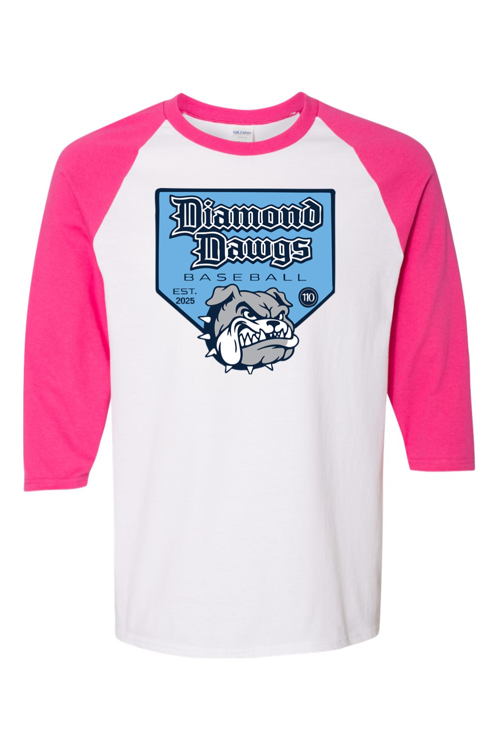 Diamond Dawgs Heavy Cotton Raglan Three-Quarter Sleeve T-Shirt