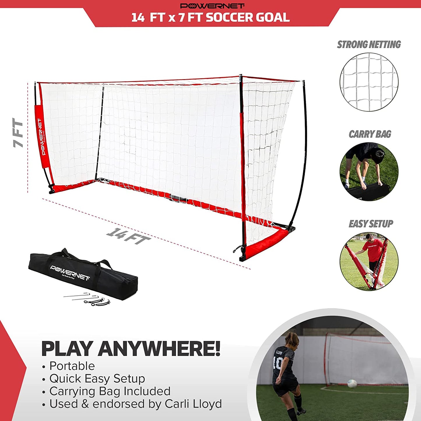 PowerNet Soccer Goal 7 Sizes