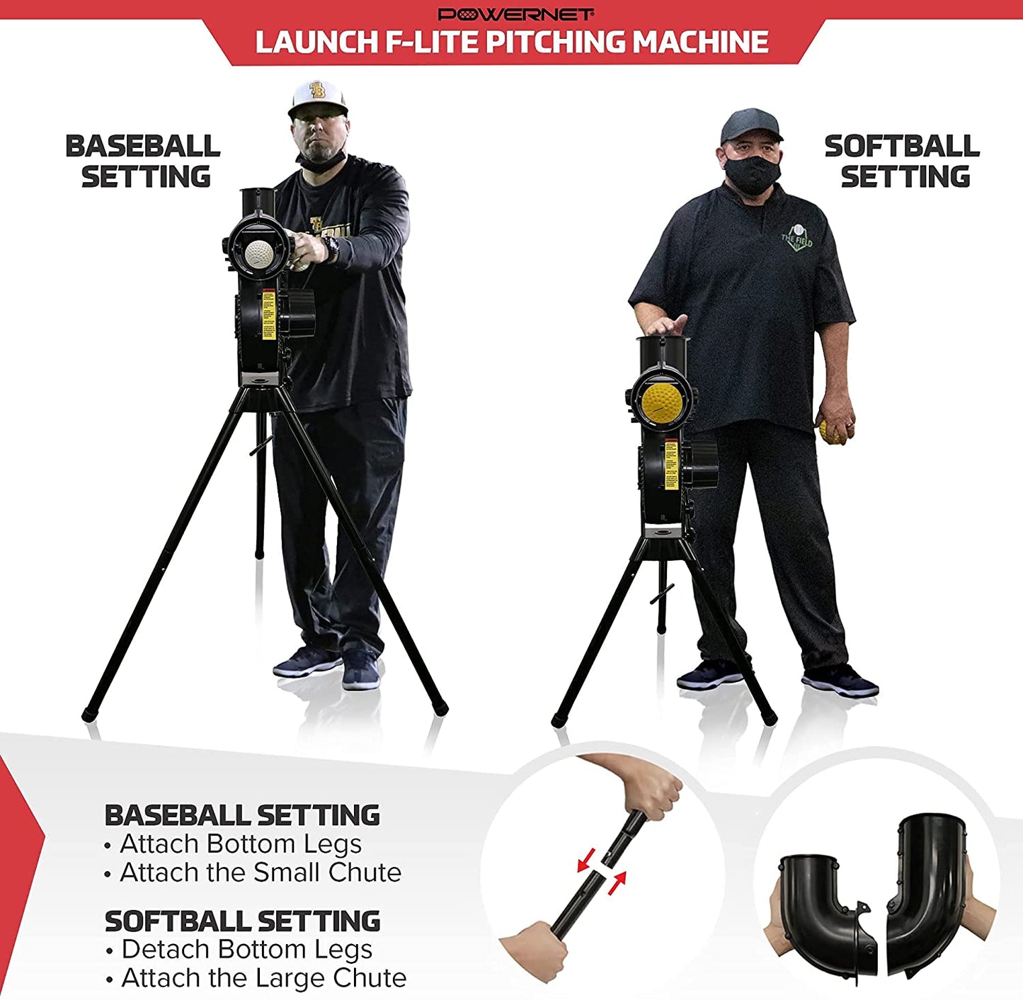 Launch F-Lite Pitching Machine | Simulates up to 90 MPH