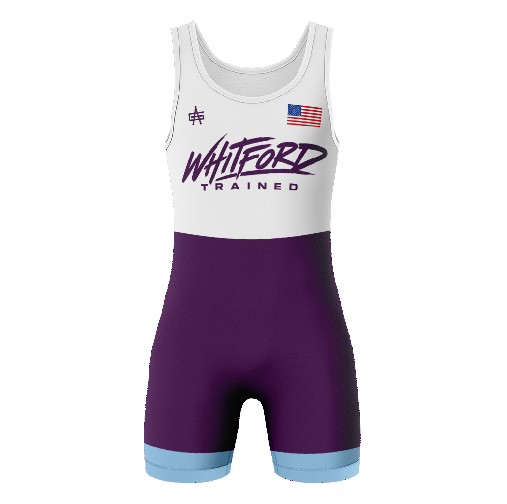 MI Rev Wrestling Men's Sublimated Performance Singlet - Purple