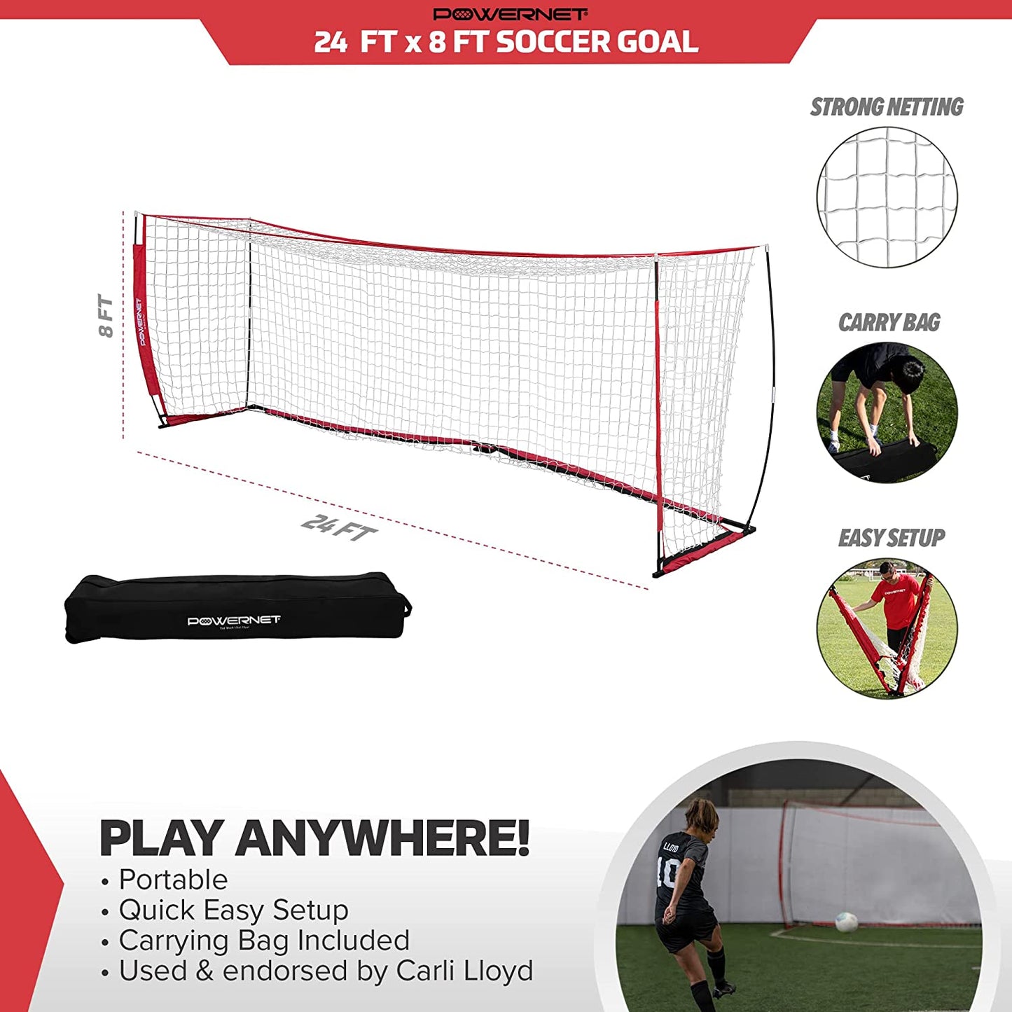 PowerNet Soccer Goal 7 Sizes
