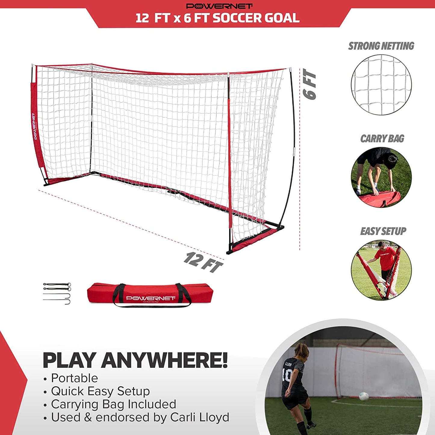 PowerNet Soccer Goal 7 Sizes