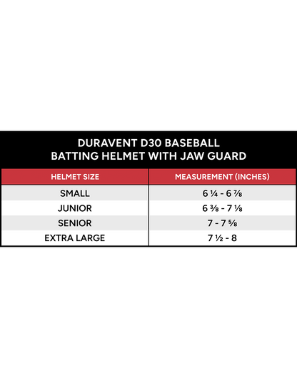 Marucci Adult DuraVent D30 Helmet With Jaw Guard