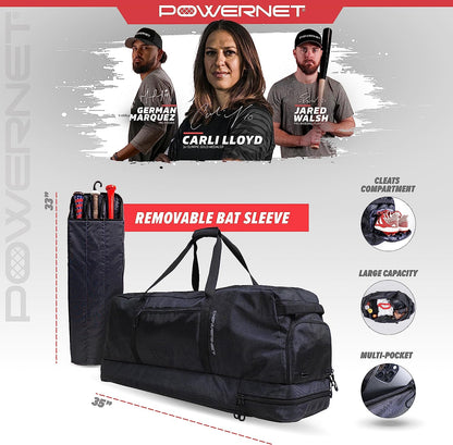 PowerNet Bat Vault Bag | Pro Bat Duffle