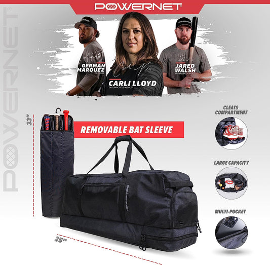 PowerNet Bat Vault Bag | Pro Bat Duffle