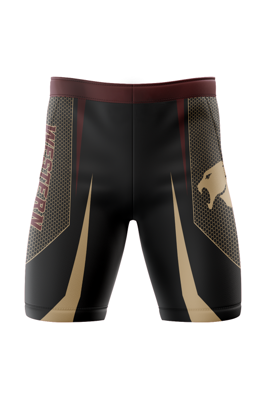 Parma Western MatCats Wrestling Men's Sublimated Performance Compression Shorts