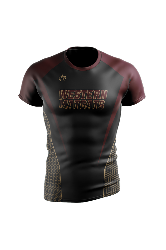 Parma Western MatCats Wrestling Men's Sublimated Performance Compression Top
