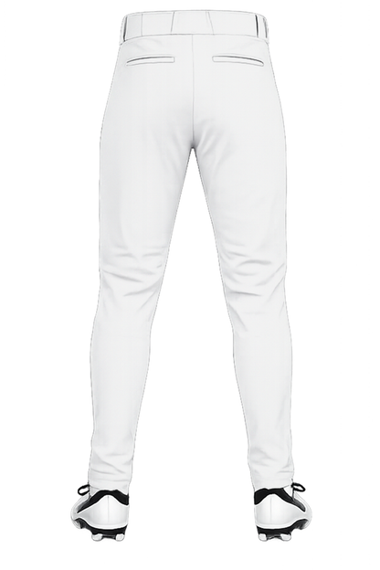ETX Bandits Sublimated Tapered Baseball Pants- White/Blue Braid