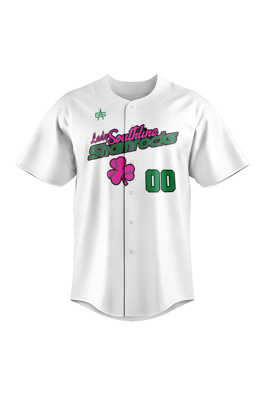 Shamrocks Sublimated Softball Full Button Jersey