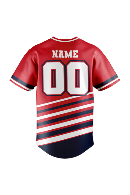 Bartlett Little League Sublimated Baseball Full Button Jersey V4