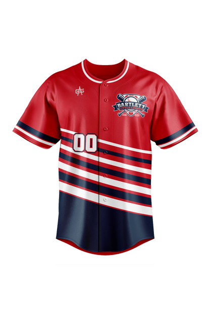 Bartlett Little League Sublimated Baseball Full Button Jersey V4