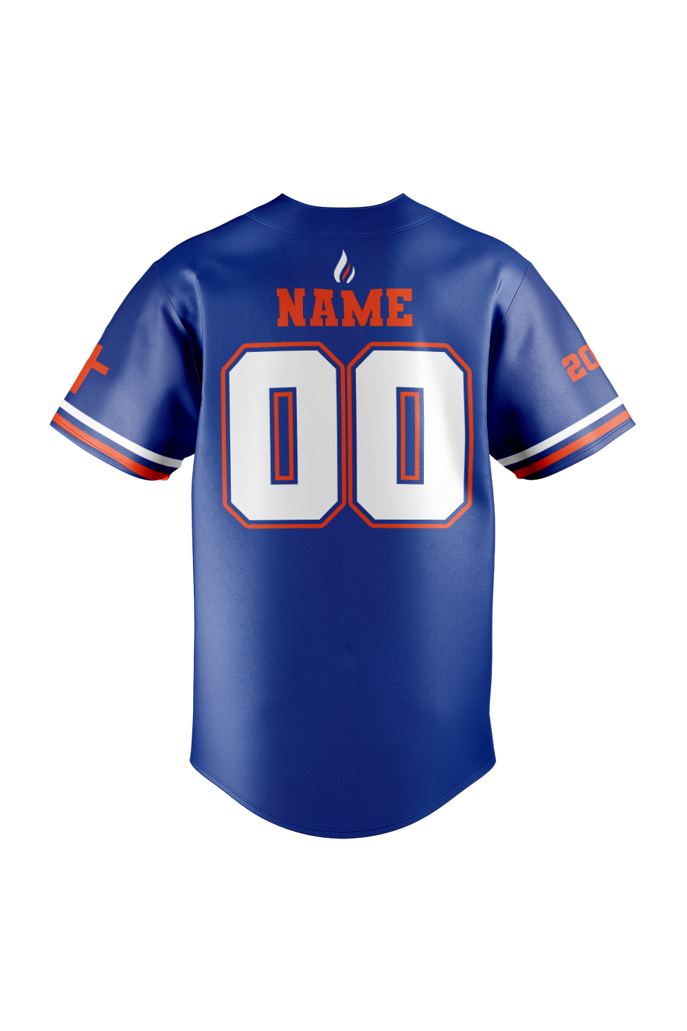 Flames MI Sublimated Baseball Full Button Jersey